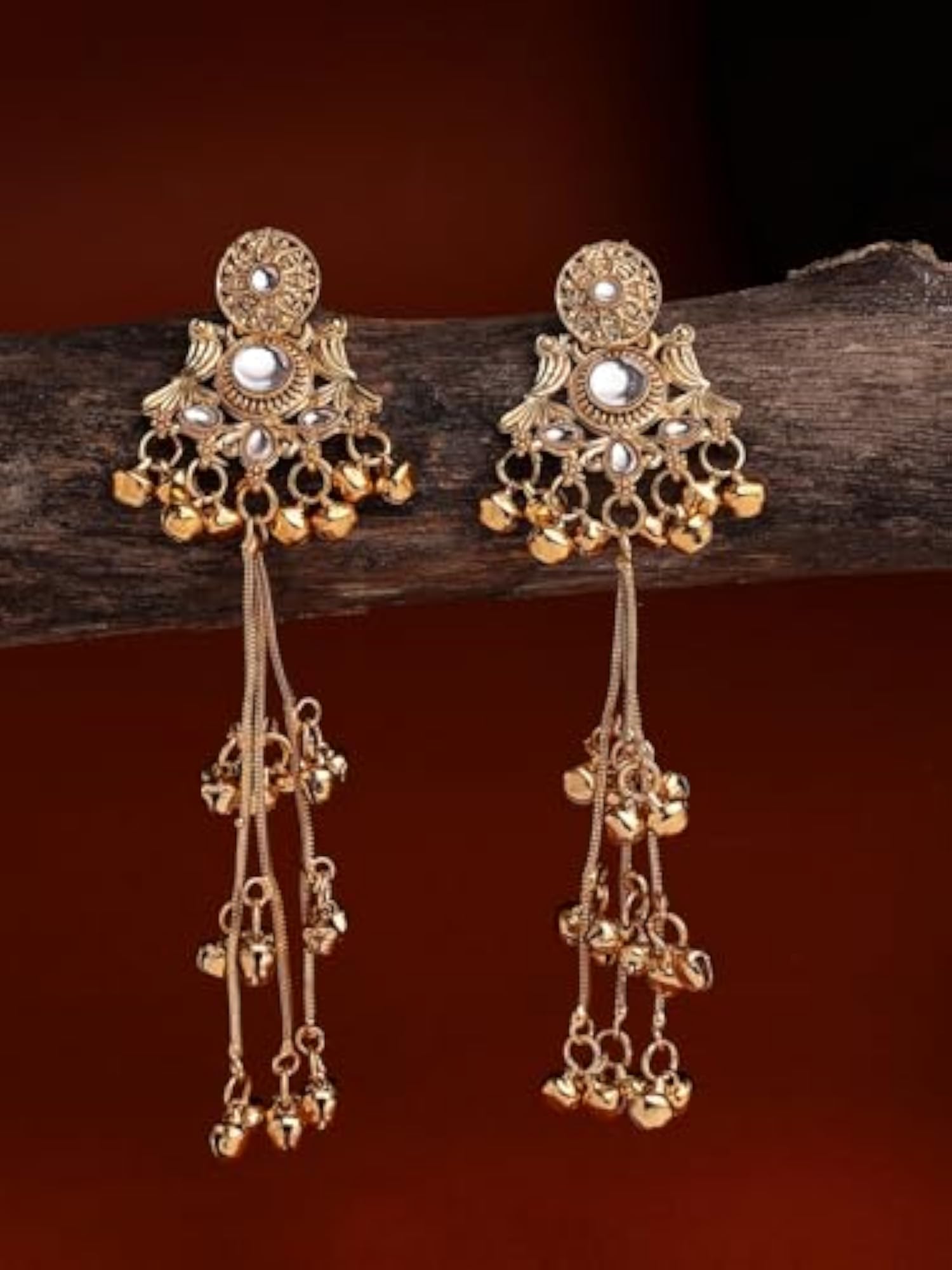 Traditional Gold Plated Stylish Kashmiri Jhumka Earrings