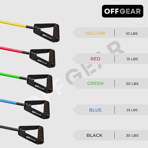 Image of Resistance Bands Set for Home Workout - Stackable Resistance Tubes with Handles, Ankle Straps, Door Anchor & Exercise Guide | Full Body Training Bands for Men & Women
