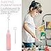 ULTNICE Electric Pigment Mixer with Dual Replaceable Heads and Scraper Compact Portable Gouache Paint Stirrer for Quick Color Blending in Home Art Projects 4.33X0.98X0.59 Inch Battery Not Included
