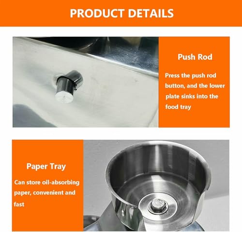 Prensa Comercial para Hamburguesas: Prensa Manual con múltiples bandejas para Preparar Tus propias Hamburguesas. Ideal para Asar y Preparar Alimentos. Herramienta de Cocina Robusta.