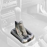 RedlineGoods Shift Boot Compatible with Nissan Sentra B13 1991-94. Tailor Made - not Universal. Genuine top-Grade Italian Black Leather with Black Thread
