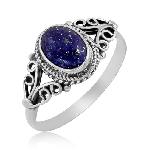 Sechi Lapis Lazuli Stone Ring 925 Sterling Silver Statement Ring For Women Handmade Rings Gemstone Christmas Promise Ring Gift For Her