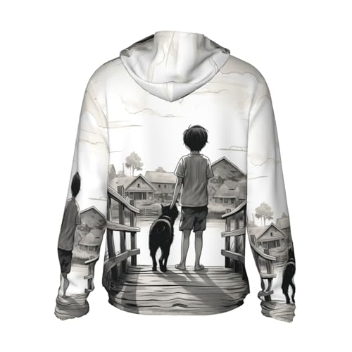 Children on The Bridge Sun Protection Hoodie Jacket Lightweight Zip Up Long Sleeve Sun Hoodie with Pockets2