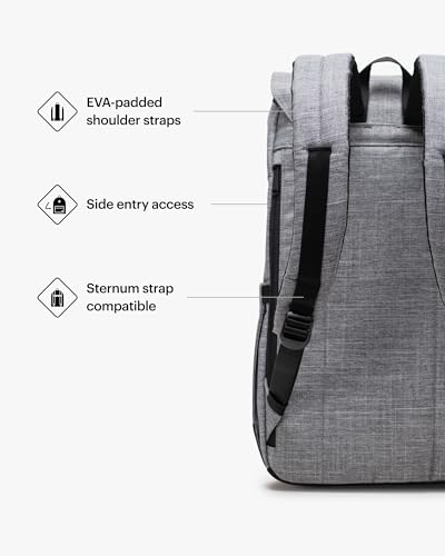 Image of Herschel Retreat Backpack, Raven Crosshatch, Standard - 23L