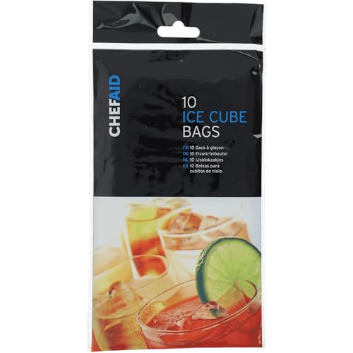 Chef Aid Ice Cube Bags Pack of 1 Freezable Bages to create Ice Cubes to demand Black