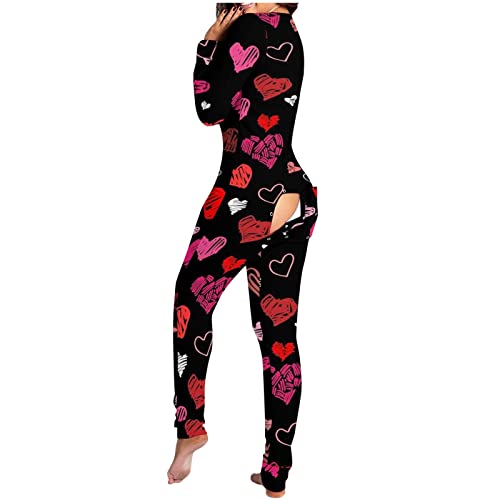 Onesie Pajamas for Women Birthday Pajamas for Women Long Sleeve Deep V Neck One Piece Sexy Bodysuit Pajama Onesie Rompers Jumpsuits yes Daddy Lingerie for Women Sex Stuff for Couples Kinky