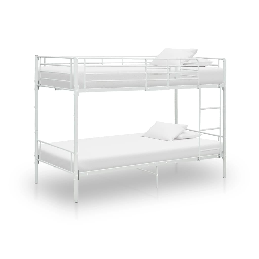 Cama litera de Metal Blanca 90x200 cm