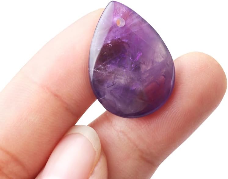 Miniatura 5 de 7 colgantes de piedra natural, gotas de agua, exquisitos dijes de piedra de cristal de ágata mixta específica para hacer joyas y collares, Piedra,