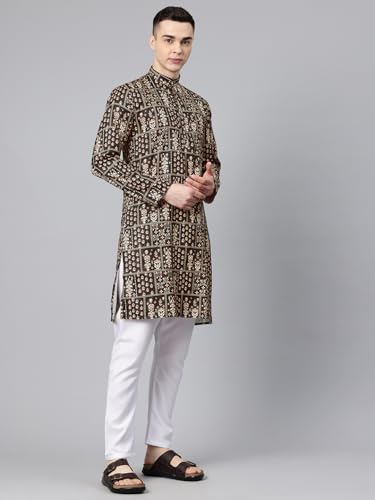 Image of Luxrio Kurta Set for Men Cotton Blend Kurta with Pyjama Set Ethnic Set