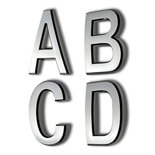 2 Inch Mailbox Letter Stickers A B C D Silver Alphabet Self Adhesive Door Letters 2 Inch Abcd Silver Wantitall