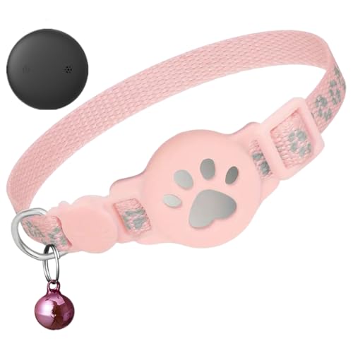 OIXYA Smart Cat Collar,Collare gps gatto,mini GPS Tracker per gatti,localizzazione in tempo reale,avvisi di salute,monitoraggio dell'attività,nessun abbonamento richiesto,compatibile con iOS