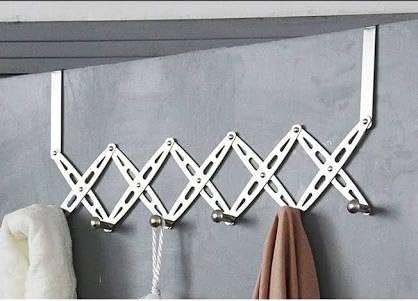 Expandable Metal Door Hanger, Over The Door Storage Hook, No Nails or Tools Needed, Rust-Resistant, Adjustable Design for Coats, Bags, Towels-image-48