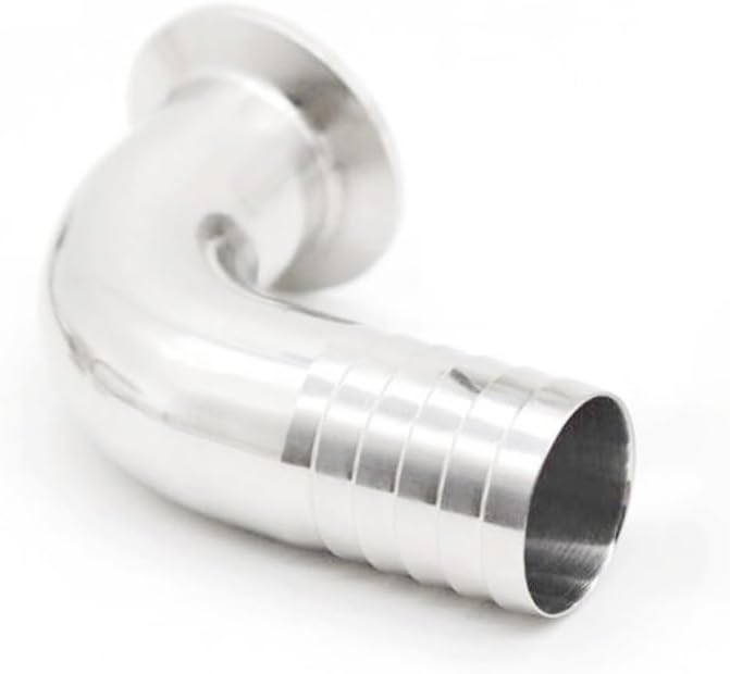 Tri Clamp Ferrule 90 Degree Elbow SS304 Sanitary Hose Barb Pipe Fitting, for Home Improvement pipe connector(102mmx Ferrule 119)