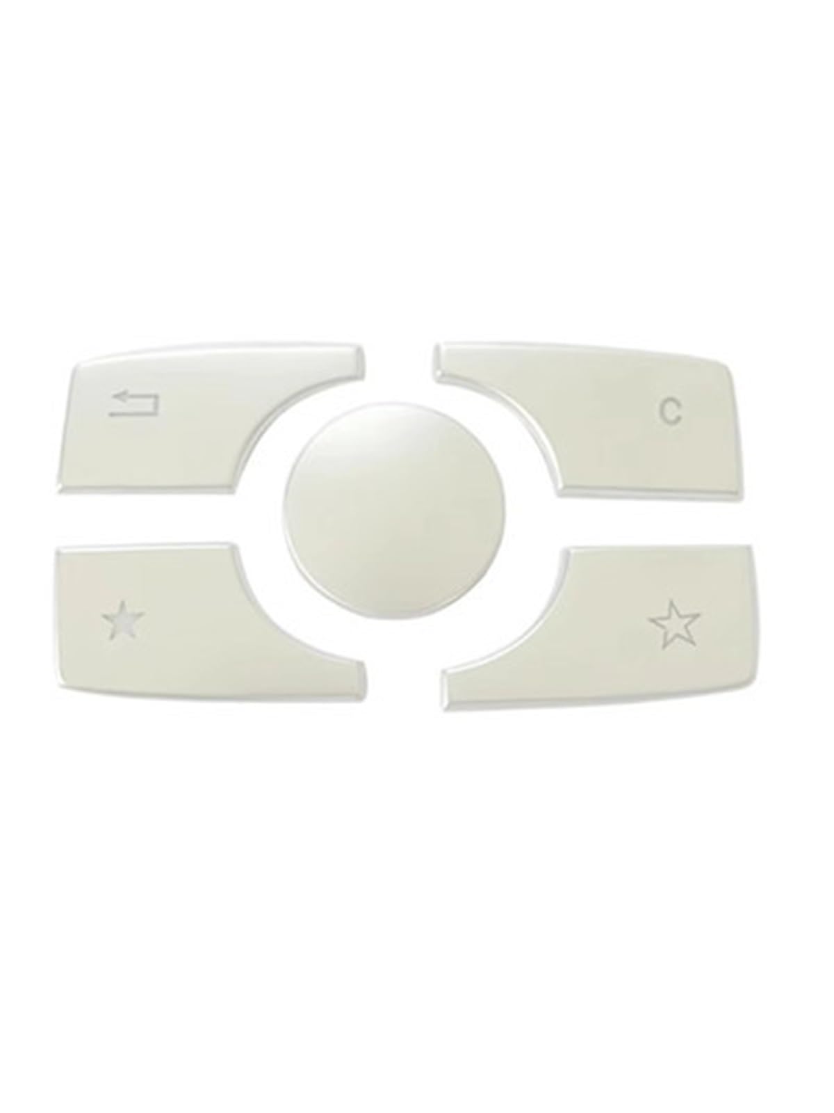 Decorative Stickers Compatible with Benz E ML GL GLE Class W212 W164 W166 X166 2010 2011 2012 2013 2014 2015 Car Center Multimedia Button Cover Sticker(5Pcs)