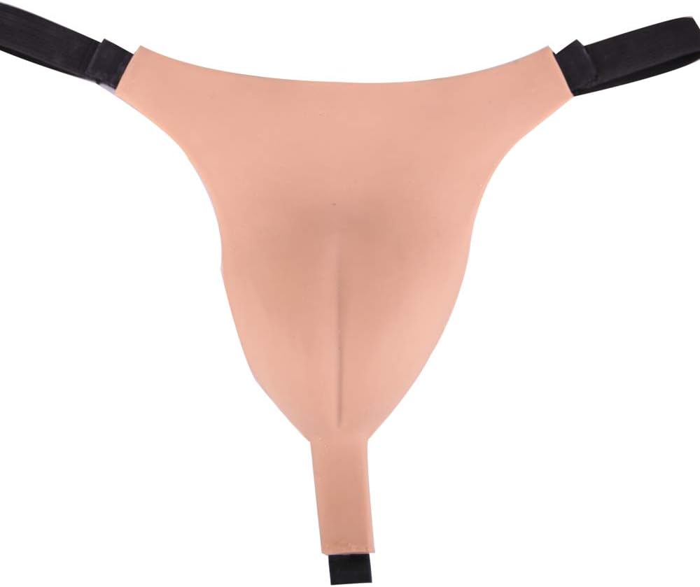 F & YCrossdresser Panties Camel Toe Men Hiding Gaff Silicone Thong for Transgender Drag Queen (Nude)