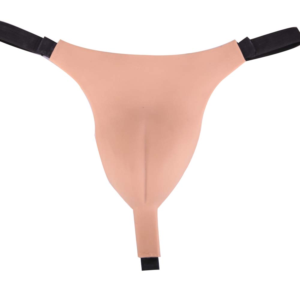 F & YCrossdresser Panties Camel Toe Men Hiding Gaff Silicone Thong for Transgender Drag Queen (Nude)