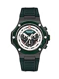 Swiss Military SMWGO0000640 Men's Analogue Quartz Watch with Silicone Strap, Green, Strap.