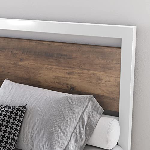 Hombck Queen Bed Frame, Queen Platform Bed Frame With Wood Headboard And Footboard, Heavy Duty Steel Slat Supports, Under Bed Storage, No Box Spring Needed, Easy Assembly, Noise Free, White #TOP5