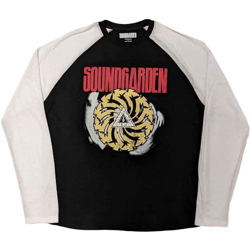 Rock Off officially licensed products Soundgarden Badmotorfinger Tour 2017 Raglan Men's T-Shirt Black