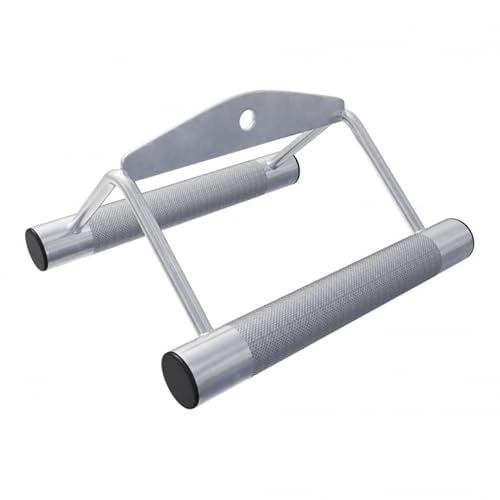 GORILLA SPORTS® Rudergriff - bis 200 kg Belastbar, mit gerändelten Griffflächen, aus Chrom - Kabelzug, Parallelgriff, Kabelzuggriff, Seilzug Griff, Griffe Fitness, Kraftstation Cover