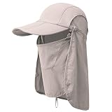 protect sun amsterdam UPF 50+ PROTECTION: UPF 50+ sun protection to keep delicate skin on the neck ears and face safe from harmful rays, The whole surrounded by a large shawl, free removal, sunscreen and breathable. in addition to a removable neck flap and breathable face protector, It protects skin from the elements and the mask can protect face from dust. Great value hat blocking out more than 98% of the sun harmful UV rays.