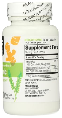 365 By Whole Foods Market, Turmeric, 60 Count - image 5