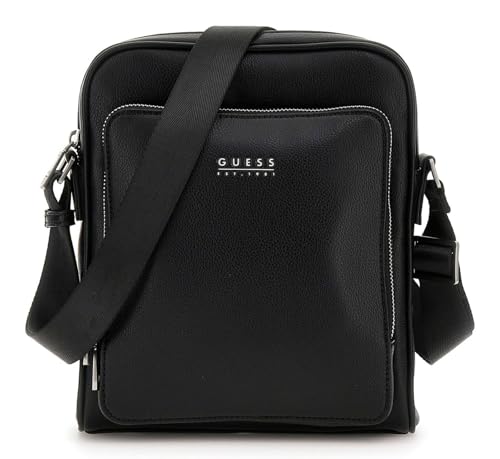 Bolso bandolera GUESS Milano Black con acabados detallados y bolsillo