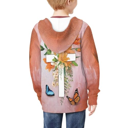 Xoenoiee Kids Zip Up Hoodies Unisex Long Sleeve Boy Girl Hooded Sweatshirt Jackets Streetwear4