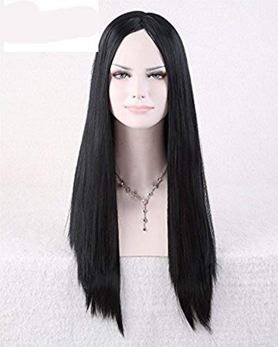 ATOZWIG Sexy Women New Cosplay Party Long Straight NO Bangs Natural Black Hair Cosplay Wigs Costume Party Fancy Wigs
