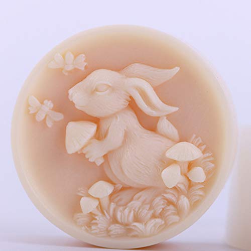 Molde de conejo 3D de silicona para hacer velas hechas a mano y jabón 5