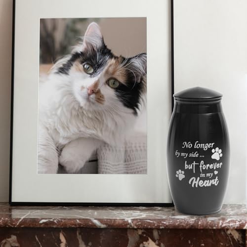 Image of Dog Memorial Gifts for Loss of Dog,Memorial Urn for Cat Ashes | 5.5 inches Small & Medium Aluminum Urns for Pet Ashes, Pet Memorial Urn for Pet Hair,Fur,Whiskers or Ashes (25 lbs Capacity)