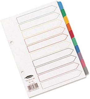 Concord Index Multicolour-tabbed Mylar-Reinforced 2 Holes 10-Part A5 White Ref CS76