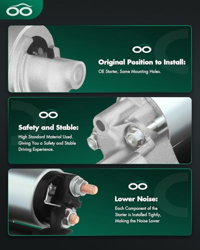 Image of SCITOO Starters SND0549 17950N 4801256AC 428000-3050 fit for Dodge for Durango 2006 2007 2008 2009 for Ram Dakota 2011 3.7L for Ram Pickups 2006-2010 4.7L