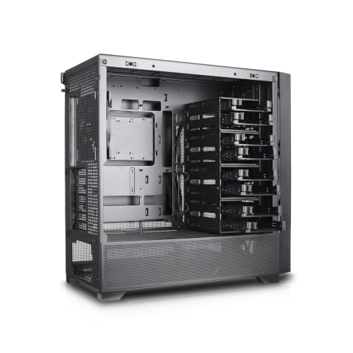 Image of Rosewill Helium NAS Max | ATX Mid Tower Computer Case | Mesh Panel | 4 x 140mm PWM Fan | Support 11 x 3.5 HDD | BTF Motherboard Compatible | USB 3.2 Type-C | Ideal for DIY NAS, AI