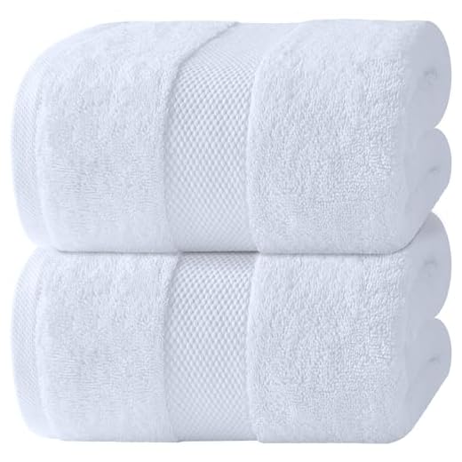 White Classic Luxury Bath Sheets Towels for Adults Extra Large 35x70 Inch - 700 GSM Turkish Cotton, Highly Absorbent | Hotel Collection | 2 Pack