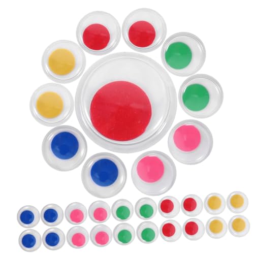 OSALADI 100pcs Eyes Cartoon Stickers Self-Adhesive Mini Eye Patches for Doll Decorations