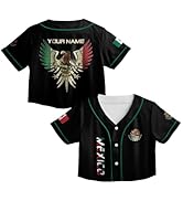 AOVL Custom Mexico Crop Top Baseball Jersey Mexican Jersey for Women Mexico Crop Top for Women Ba...