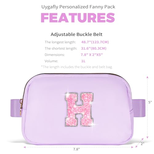 Image of Uygafly Gift for Teen Girls Kids Daughter Her - Birthday Gifts for 3 4 5 6 7 8 9 10 11 12 13 Year Old Girls,Fanny Pack Crossbody Bag Purse Belt Bag Cute Trendy Stuff | Lavender,H