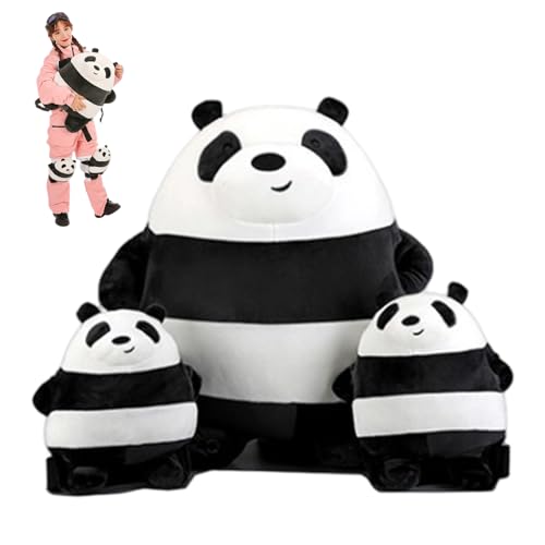 AwnsIMfreien Snowboard Knee Pads, Snowboard Butt Pad 3PCS/Set Cute 3D Panda Knee Pads and Butt Pad Soft Padded Ski Protective Gear for Adult Kids Scooters Snowboarding, Snowboarding Gear