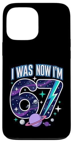 7�΂̒a���� I was 6 Now I'm 7 Six Seven 67 Space Planets �X�}�z�P�[�X iPhone 13 Pro Max �p