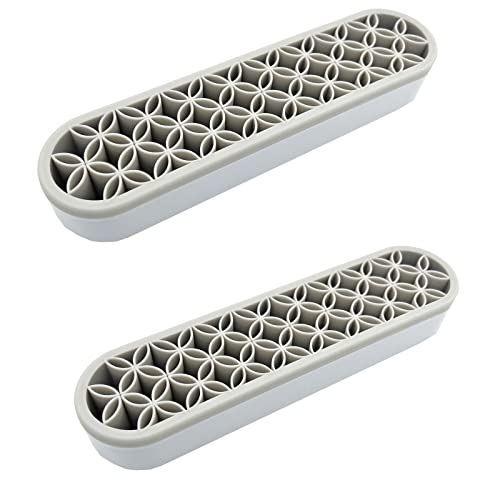 Image of TANG SONG 2 PCS Silicone Make up Brush Holder Cosmetic Storage Box Desktop Organizers (Gray)