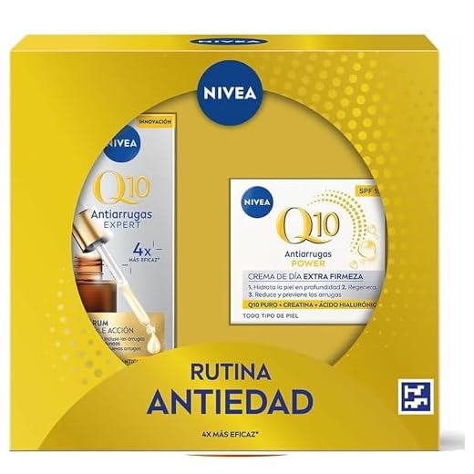 NIVEA Pack Q10 Antiarrugas Rutina Antiedad Crema de Día (1 x 50 ml) + Sérum Doble Acción (1 x 30 ml) - Tratamiento Reafirmante, Antiarrugas - Piel Seca, Mixta, Normal - 80 ml