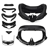 Lukvcoe Gesichtsauflage Maske für Meta Quest 3 Gesichtsauflage – Verstellbare Ice Silk & PU VR-Pad, Atmungsaktiv Kühl, Lichtblockierend & Facial Interface Cover Einfach zu Reinigen Ersatz