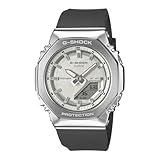 Casio G-Shock GMS2110-1A7 - Reloj octogonal pequeño, analógico-digital, plateado y negro