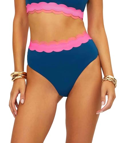 Beach Riot Womens Harriet Bottoms Seashell Isle Color-Block Large