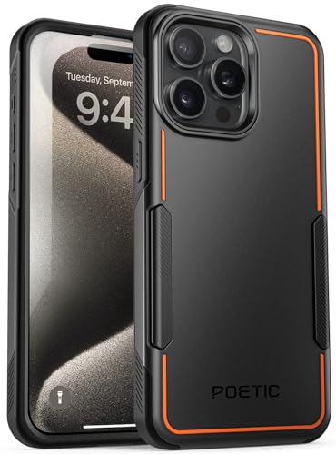 Coque iPhone 15 Pro Max antichoc fine et ultra-robuste double couche noire