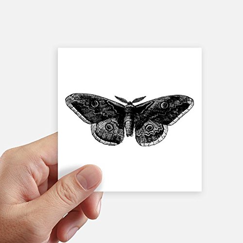 Autocollant cerf-volant papillon noir et multicolore rigide carré de 10cm