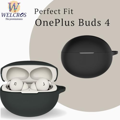 Image of WELCROS Soft Silicone Protective Case Cover for OnePlus Buds 4 (Grey)