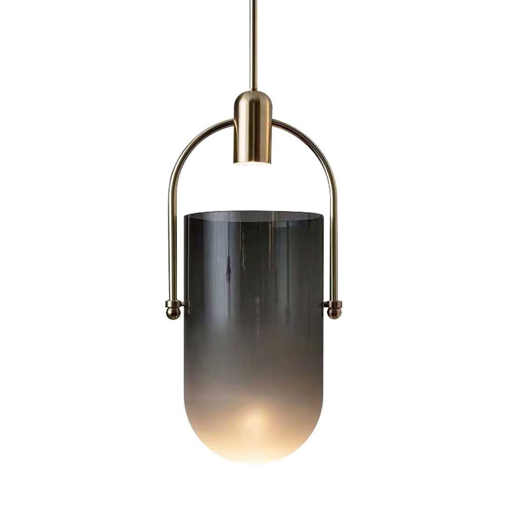 Lampe suspendue en verre de luxe léger pour salle à manger contemporaine