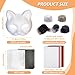 Huraoerrrr 1Set Therian Mask Kit with Wool Strip Mesh Cloth Half Face Cat Mask Funny Dress up to DIY Paint Therian Mask for Halloween Makeup Role-Playing Cosplay Party